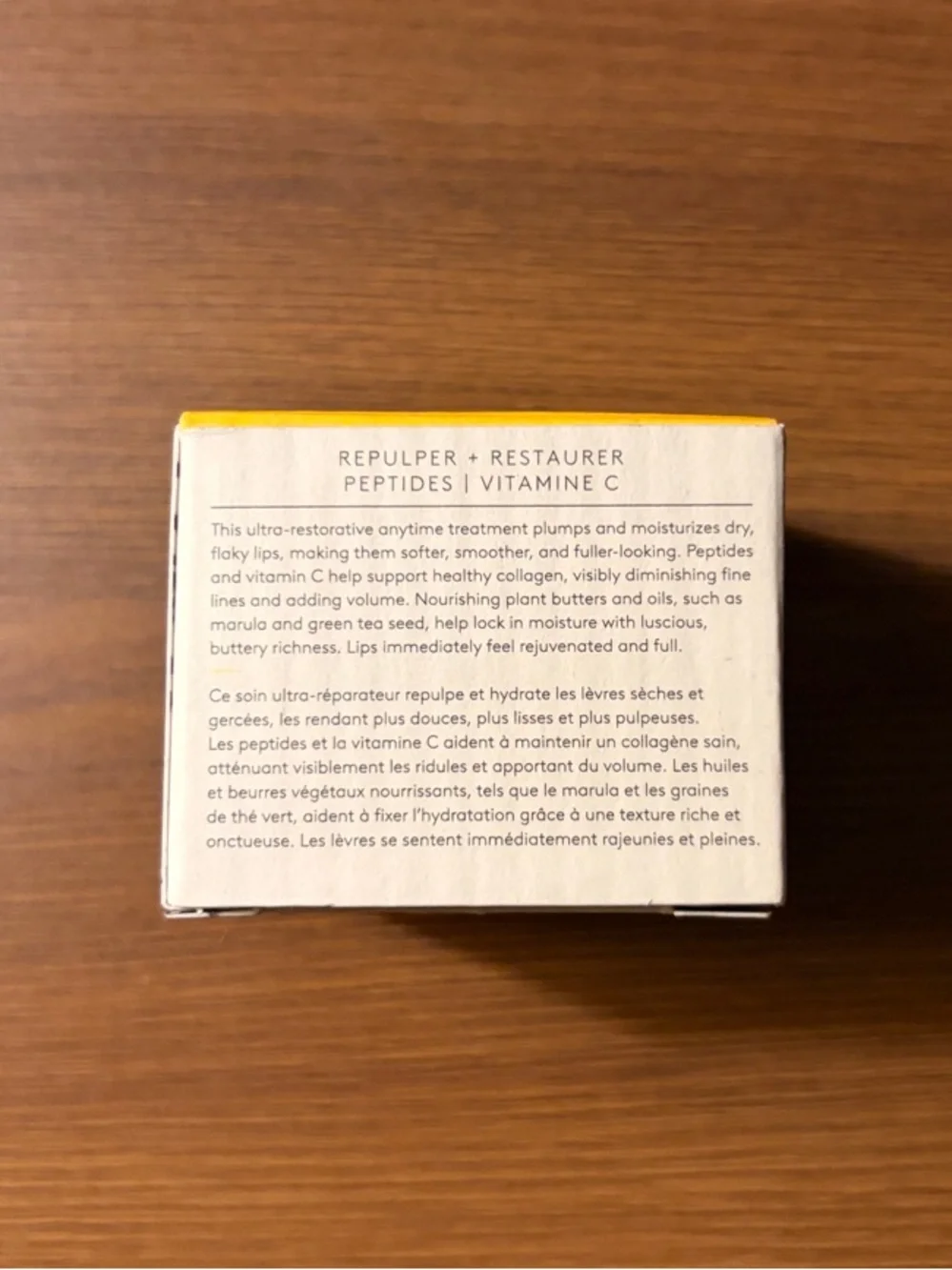 Drunk Elephant Plump‑C™ Tripeptide Lippe Mask – White & Yellow Packaging